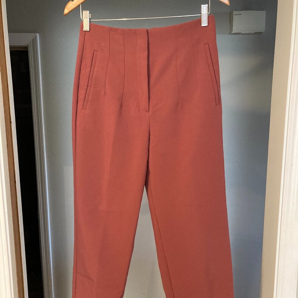 Mauve Zara High-Waisted Trousers